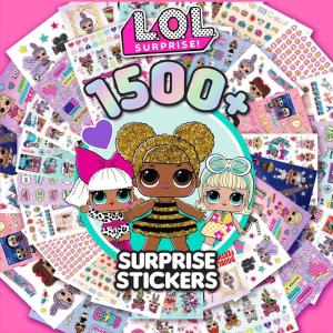 Care Bears Sticker Book, 1500 Cute Stickers for Scrapbooks, Planners, Features Letter, Laptops and Water Bottle for Kids Teens, School Supplies for Kids(LOL Surprise)