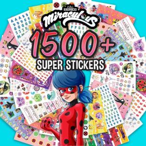 Care Bears Sticker Book, 1500 Cute Stickers for Scrapbooks, Planners, Features Letter, Laptops and Water Bottle for Kids Teens, School Supplies for Kids(Miraculous)