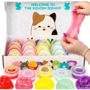 Hello Kitty Ultimate Slime Set, 25-Pack Scented Glitter Slimes, Party Favors for Kids 8-12, Slime Bulk, Mini Slime, Sanrio Stuff(Squishmallows)