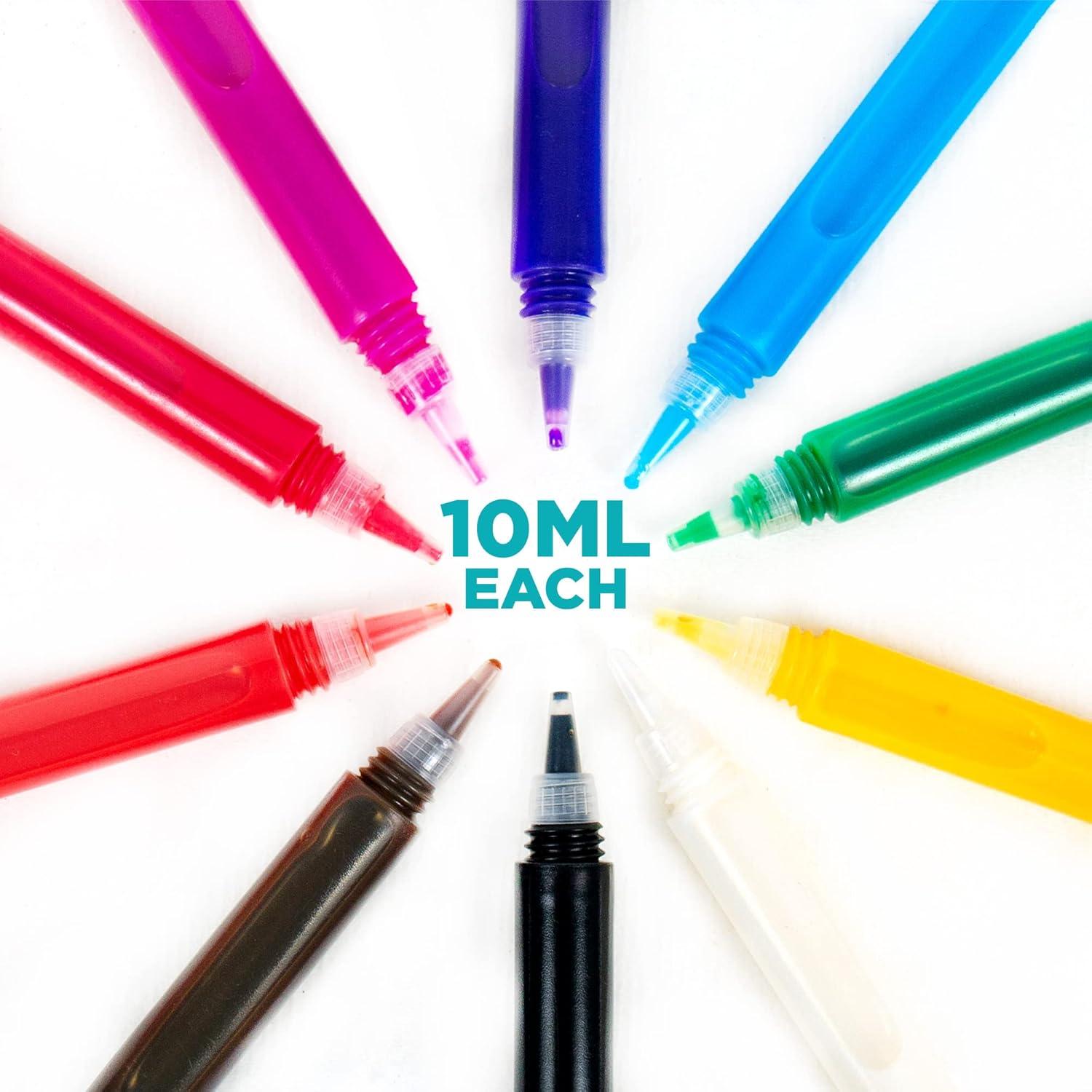 imageHorizon Group USA 10Pack Suncatcher Art Pens  10 Colors 10ML Each  Kids Window Art Supplies Refill Pens for Suncatchers Arts and Crafts ActivityPaint Pens