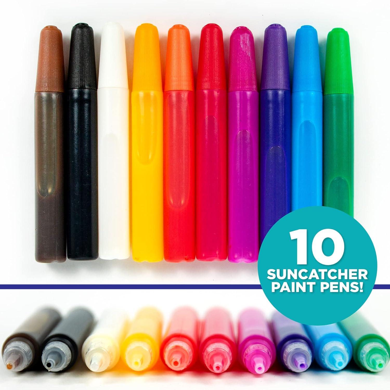 imageHorizon Group USA 10Pack Suncatcher Art Pens  10 Colors 10ML Each  Kids Window Art Supplies Refill Pens for Suncatchers Arts and Crafts ActivityPaint Pens