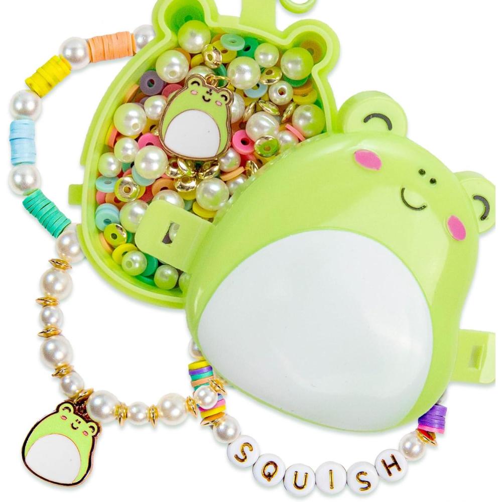 imageOriginal Squishmallows Archie The Axolotl Bracelet Kit Friendship Bracelet Kit Charm Bracelet Making Kit Gifts for Girls Squishmallows for Boys Craft KitsWendy the Frog