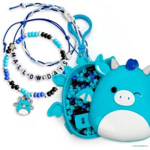 Original Squishmallows Archie The Axolotl Bracelet Kit, Friendship Bracelet Kit, Charm Bracelet Making Kit, Gifts for Girls, Squishmallows for Boys, Craft Kits(Tatiana the Dragon)