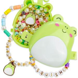 Original Squishmallows Archie The Axolotl Bracelet Kit, Friendship Bracelet Kit, Charm Bracelet Making Kit, Gifts for Girls, Squishmallows for Boys, Craft Kits(Wendy the Frog)