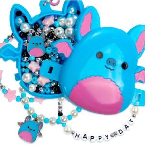Original Squishmallows Archie The Axolotl Bracelet Kit, Friendship Bracelet Kit, Charm Bracelet Making Kit, Gifts for Girls, Squishmallows for Boys, Craft Kits(Boyle the Bat)