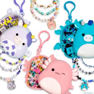 Original Squishmallows Archie The Axolotl Bracelet Kit, Friendship Bracelet Kit, Charm Bracelet Making Kit, Gifts for Girls, Squishmallows for Boys, Craft Kits(Tatiana  Bubba  Archie)
