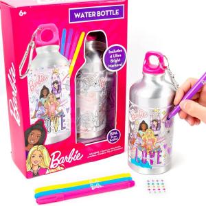 Bluey Decorate Your Own Water Bottle, Repositionable Stickers, Great For Bluey Birthday Parties, Summer Sports, and More, Reusable BPA-Free Water Bottle for Kids Ages 3, 4, 5, 6(Barbie)
