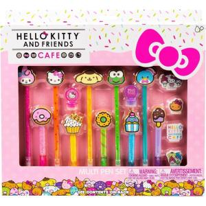 Hello Kitty & Friends Cafe Stationery Set, 22-Pieces, Cute School Supples and Acessories, Notebook, Squishy Stickers(Pen Set)
