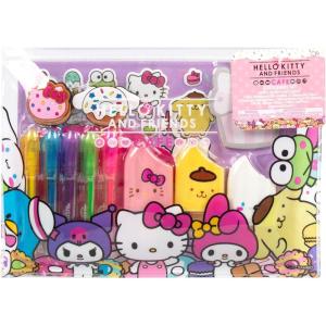 Hello Kitty & Friends Cafe Stationery Set, 22-Pieces, Cute School Supples and Acessories, Notebook, Squishy Stickers(Stationery Set)