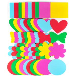 Horizon Group USA Assorted Self Adhesive Foam Shapes, Multicolored(Jumbo Foam Shapes)