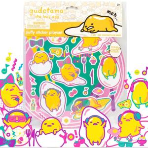 Horizon Group USA Bluey Sticker Playset, 2 Sticker Play Scenes, 35+ Reusable Puffy Bluey Repositionable Stickers for Kids, Perfect for Travel, Screen-Free Fun(Hello Kitty – Gudetama)