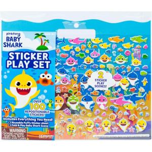 Horizon Group USA Bluey Sticker Playset, 2 Sticker Play Scenes, 35+ Reusable Puffy Bluey Repositionable Stickers for Kids, Perfect for Travel, Screen-Free Fun(Sticker Play Set)