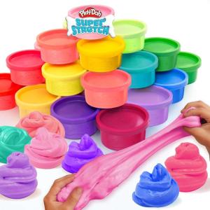 Play-Doh Super Stretch 30-Pack, Kit, Gifts for Kids, Popular Kids Toys, Party Favors for Kids 8-12, Compound Packs, Bulk Pack, Kids Gifts 8-12, Sensory Dough(30 pack super stretch)