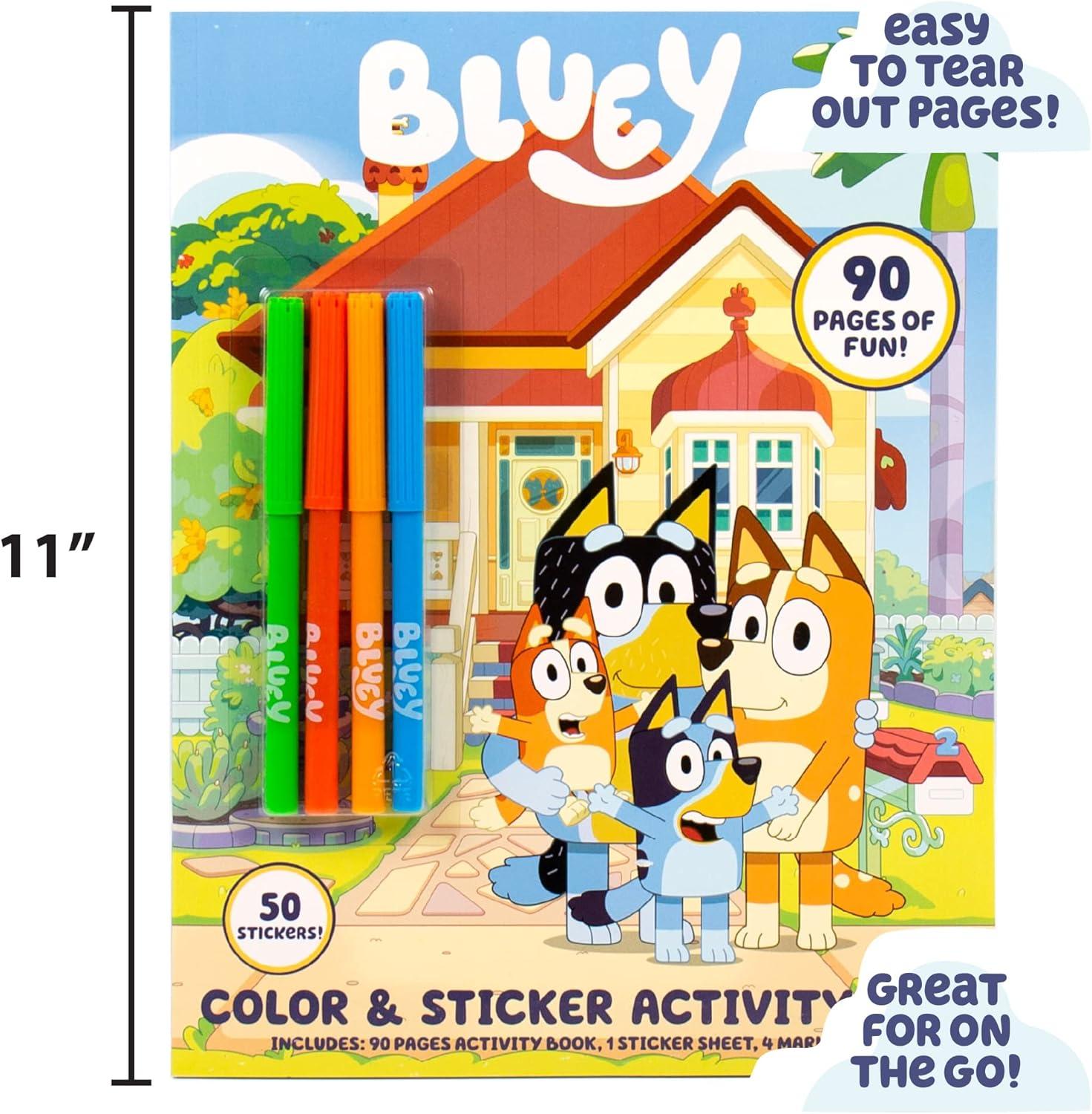 imageBluey Coloring ampamp Activity Book Coloring Book Activity for Kids Ages 3 ampamp Up  Includes Stickers for KidsBluey Coloring  Activity Book