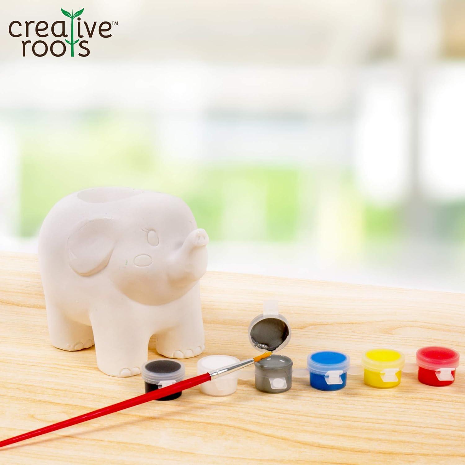 imageCreative Roots Paint Your Own Rock Pets by Horizon Group USA 6 Colors Paint Brush Wiggly Eyes and Glue Included MulticolorElephant