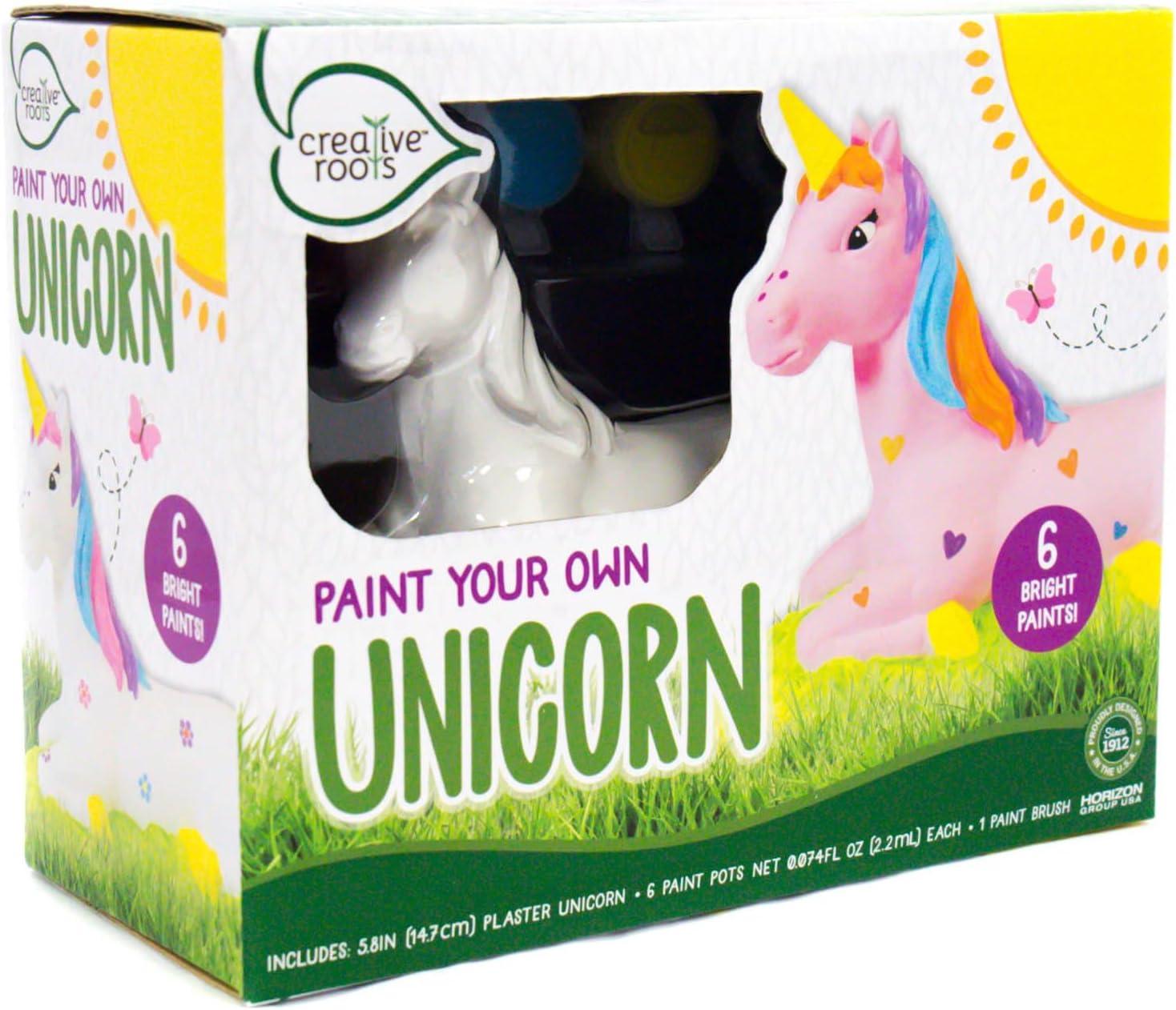 imageCreative Roots Paint Your Own Rock Pets by Horizon Group USA 6 Colors Paint Brush Wiggly Eyes and Glue Included MulticolorUnicorn