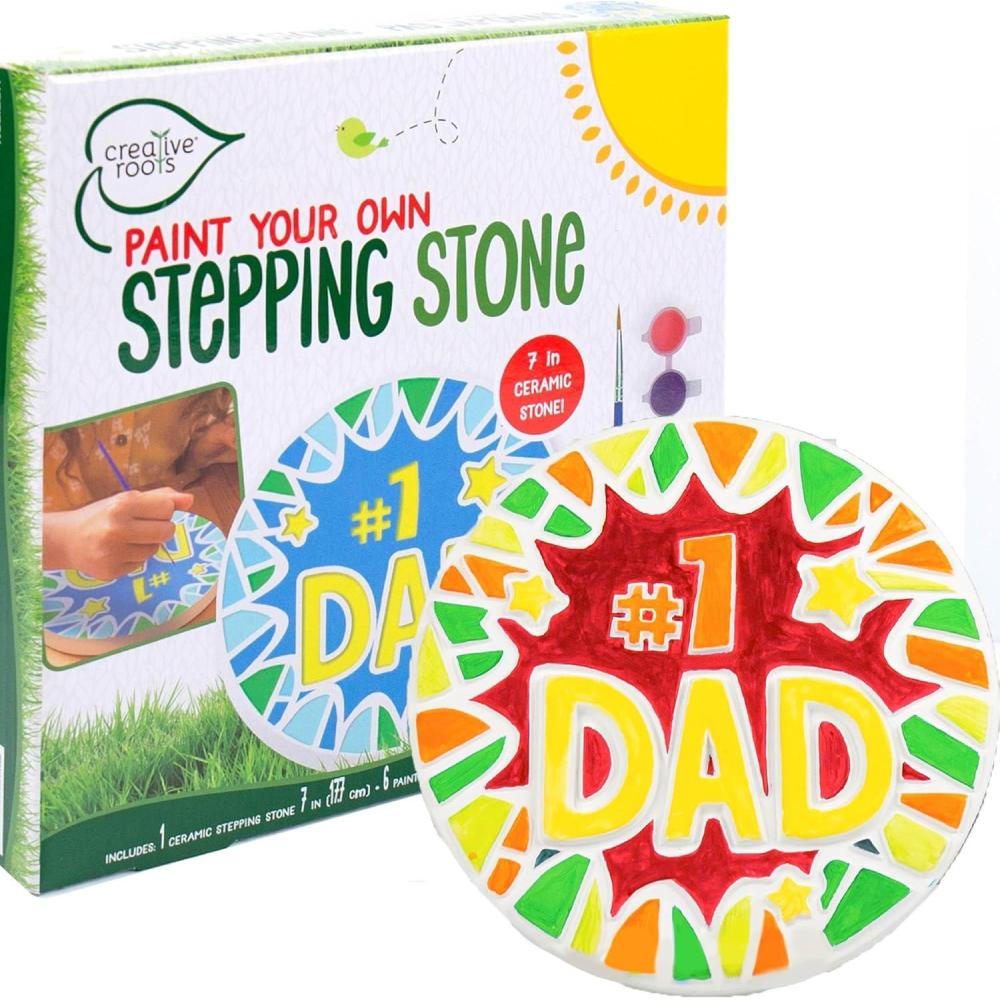 imageCreative Roots Mosaic Heart Stepping Stone Includes 7Inch Ceramic Stepping Stone ampamp 6 Vibrant Paints Mosaic Stepping Stone Kit Paint Your Own DIY Stepping Stone Kit for Kids Ages 81 Dad