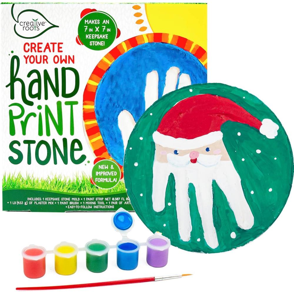 imageCreative Roots Mosaic Heart Stepping Stone Includes 7Inch Ceramic Stepping Stone ampamp 6 Vibrant Paints Mosaic Stepping Stone Kit Paint Your Own DIY Stepping Stone Kit for Kids Ages 8Handprint