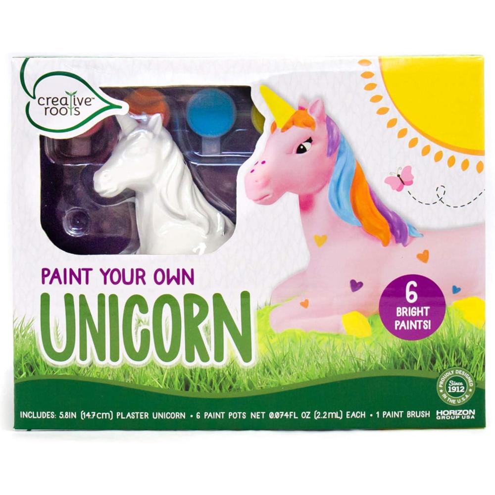 imageCreative Roots Paint Your Own Rock Pets by Horizon Group USA 6 Colors Paint Brush Wiggly Eyes and Glue Included MulticolorUnicorn