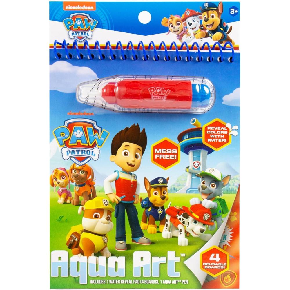 imageHorizon Group USA Bluey Aqua Art  Reusable Water Reveal Activity Pages With Water Pen for NoMess Drawing and ColoringPaw Patrol