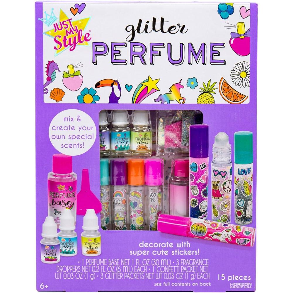 imageJust My Style Glitter Roller Perfume by Horizon Group USA Multicolor 10 x 9 x 135