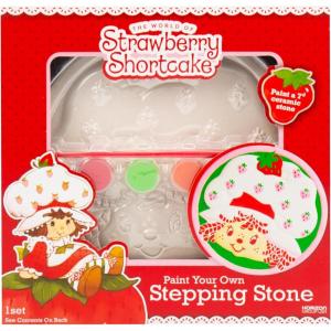 Bluey Paint Your Own Stepping Stone, Design 7 DIY Stone Art, Fun Kit for Kids, Less Mess Paintable Stones Art Set, Great Summer Activity Kids Ages 8, 9, 10, 11(Strawberry Shortcake)