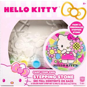 Bluey Paint Your Own Stepping Stone, Design 7 DIY Stone Art, Fun Kit for Kids, Less Mess Paintable Stones Art Set, Great Summer Activity Kids Ages 8, 9, 10, 11(Hello Kitty)