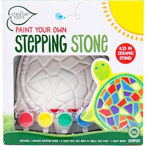 Creative Roots Mosaic Heart Stepping Stone, Includes 7-Inch Ceramic Stepping Stone & 6 Vibrant Paints, Mosaic Stepping Stone Kit, Paint Your Own, DIY Stepping Stone Kit for Kids Ages 8+(Turtle)