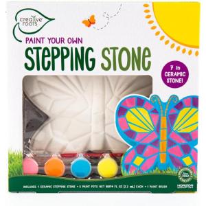 Creative Roots Mosaic Heart Stepping Stone, Includes 7-Inch Ceramic Stepping Stone & 6 Vibrant Paints, Mosaic Stepping Stone Kit, Paint Your Own, DIY Stepping Stone Kit for Kids Ages 8+(Butterfly)