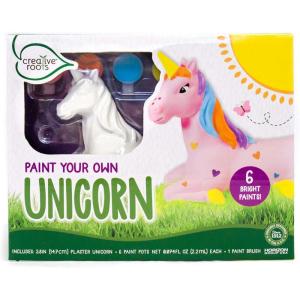 Creative Roots Paint Your Own Rock Pets by Horizon Group USA, 6 Colors, Paint Brush, Wiggly Eyes and Glue Included, Multicolor(Unicorn)