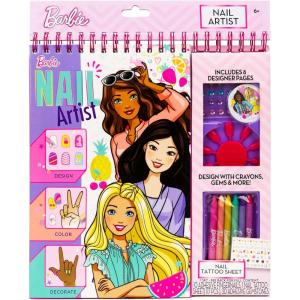 Horizon Group USA Barbie Magazine – Create Hair & Makeup Looks with 130+ Stencils, 180+ Stickers, Crayons & Pretend Makeup(Barbie Nail)