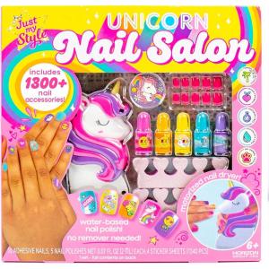 Just My Style Rainbow Unicorn Nail Art, Nail Polish Set For Kids, Unicorn Nails Kit, Great Birthday Party or Sleepover Activity, Girl’s Night Manicure Set For Kids Ages 6, 7, 8, 9(Unicorn Nail Art)