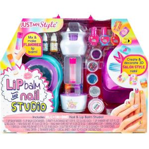 Just My Style Rainbow Unicorn Nail Art, Nail Polish Set For Kids, Unicorn Nails Kit, Great Birthday Party or Sleepover Activity, Girl’s Night Manicure Set For Kids Ages 6, 7, 8, 9(Lip Balm and Nail Studio)