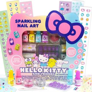 L.O.L. Surprise Confetti Nail Art by Horizon Group USA,Make Custom DIY Nail Polishe.Add tattoos, Glitter, Gemstones & More.Secret Reveal Surprise Inside.Multi Colored(Hello Kitty)