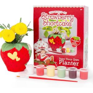 Paint Your Own Strawberry Shortcake Planter, 5 Paints & Paintbrush Included, Ceramics to Paint, Gifts for 10 Year Old Girls, Strawberry Room Decor, Kids Craft Kits, Arts & Crafts, Cute Planters