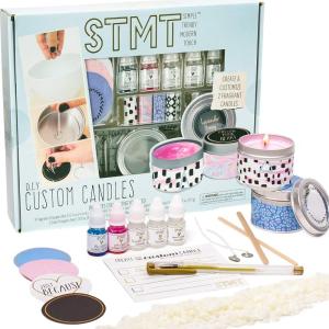 STMT D.I.Y. Custom Candles, Candle Maker Kit, DIY Candle Making Set, Make Your Own Candle Starter Kit for Kids, Ages 8+, Colors may vary(Custom)