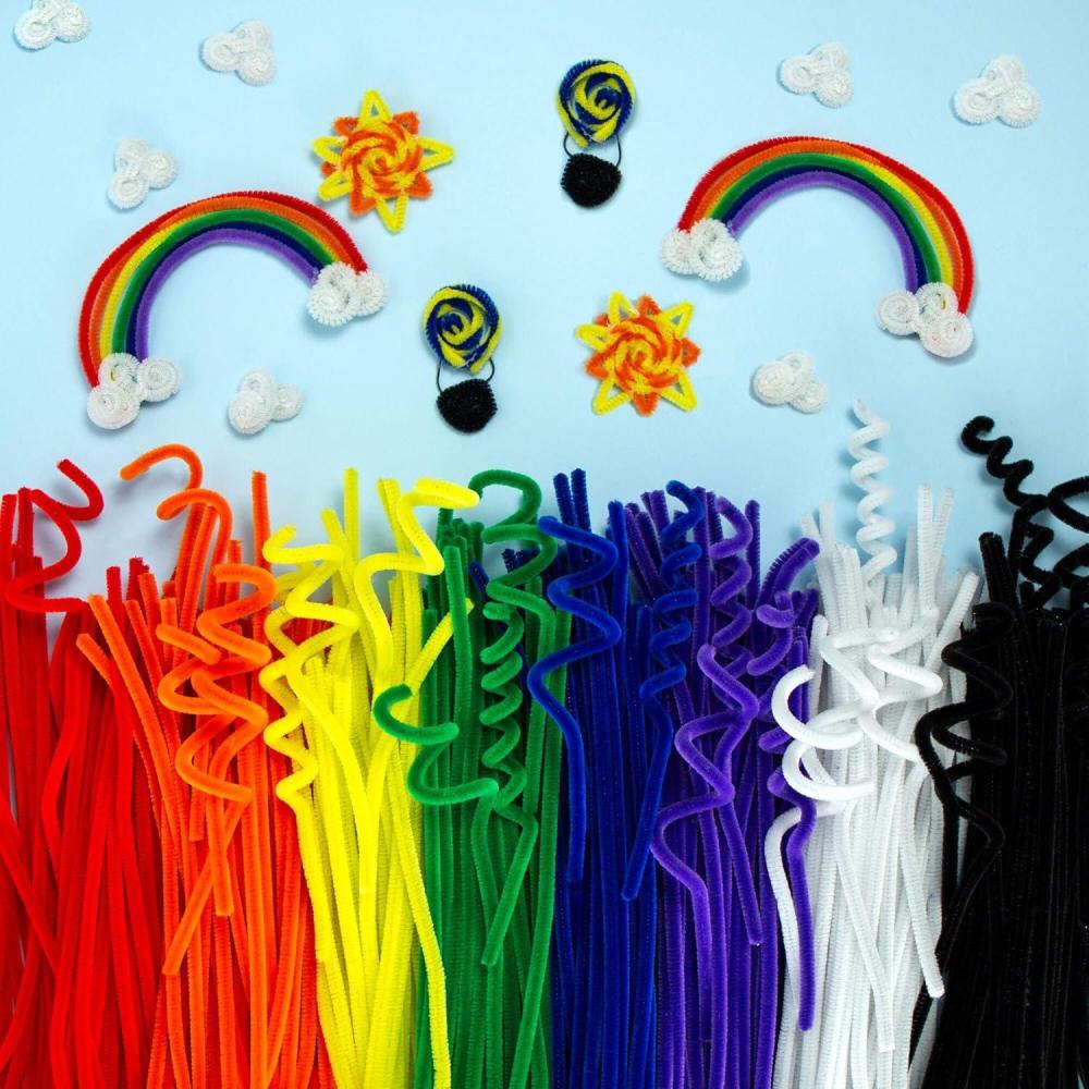 imageHorizon Group USA 200 Neon Fuzzy Sticks Value Pack of Pipe Cleaners in 6 Colors 12 Inches Chenille Stems Bendy Sticks Great for DIY Arts ampamp Crafts Projects Classrooms ampamp Craft RoomsFuzzy
