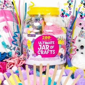 Made By Me! Ultimate Jar of Crafts, 200+ Piece Mystical Craft Supply Bundle, Craft Supplies Starter Kit, Great Arts & Crafts Kit for Travel and On-The-Go, Perfect for Kids and Adults Ages 6+(Mystical)