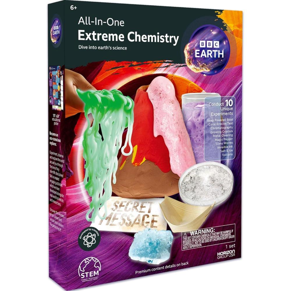 imageBBC Earth AllinOne Extreme Chemistry  Conduct 10 Science Experiments Including Color Science Erupting Volcano Acid ampamp Base Chemistry Learning ampamp Education Toys for Kids 68