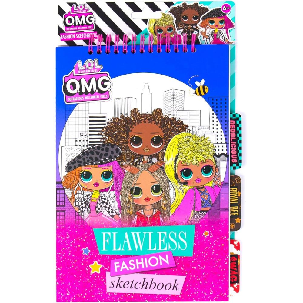 imageLOL Surprise OMG Ultimate Fashion Designer by Horizon Group USA Color ampamp Create Outfits ampamp MakeUp Looks for The OMG Sisters Includes 2 Sketchbooks 5 Surprises Stickers Stencils ampamp MoreFlawless Fashion Sketchbook