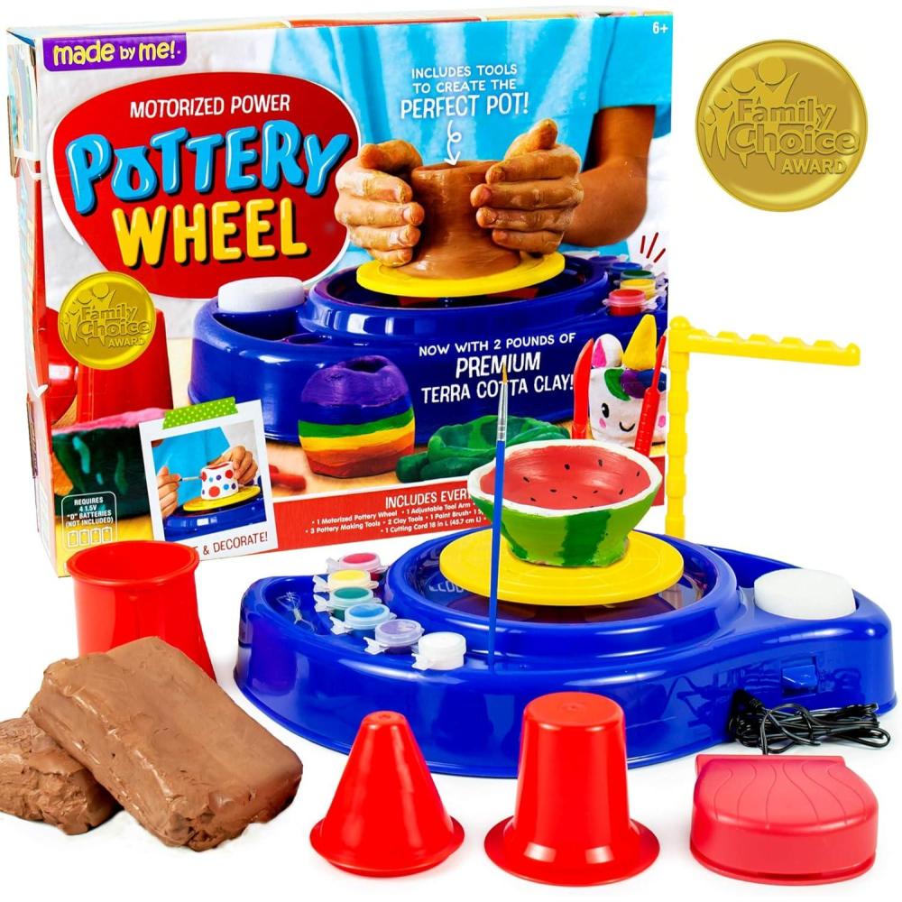 imageMade By Me Motorized Power Pottery Wheel  at Home Pottery Making  Clay Sculpting Activity for Kids Ages 6 and UpMotorized Pottery Wheel