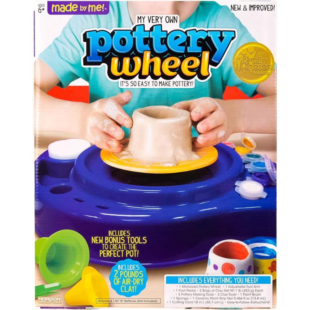 imageMade By Me Motorized Power Pottery Wheel  at Home Pottery Making  Clay Sculpting Activity for Kids Ages 6 and UpPottery Wheel