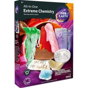 BBC Earth All-in-One Extreme Chemistry – Conduct 10 Science Experiments Including Color Science, Erupting Volcano, Acid & Base Chemistry, Learning & Education Toys for Kids 6-8