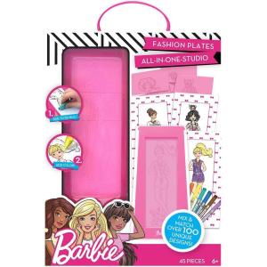 Barbie Fashion Plates All in One Studio Sketch Design Activity Set – Fashion Design Kit for Kids Ages 6 and Up