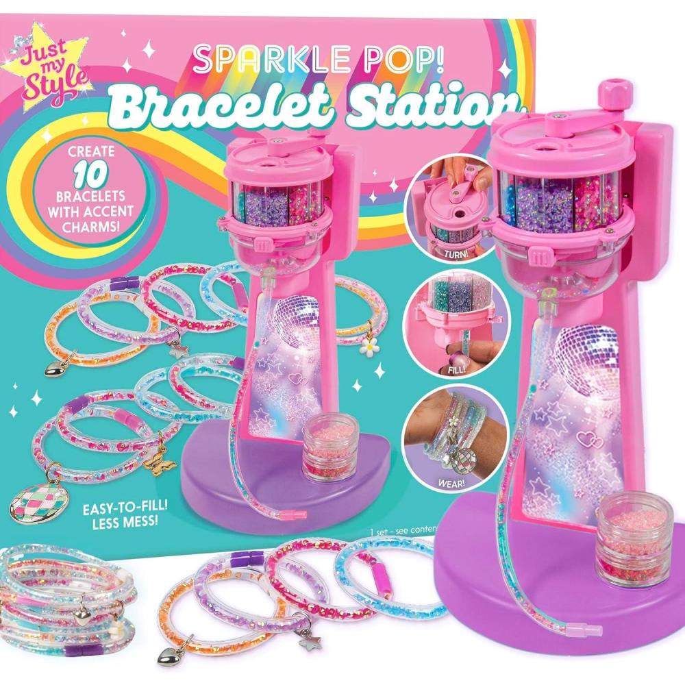imageJust My Style ColorChanging Mood Jewelry Making Kit Bracelet ampamp Necklace Making Kit Arts ampamp Crafts Kit for Girls ampamp Boys Ages 610739 x 425 x 1115 inches