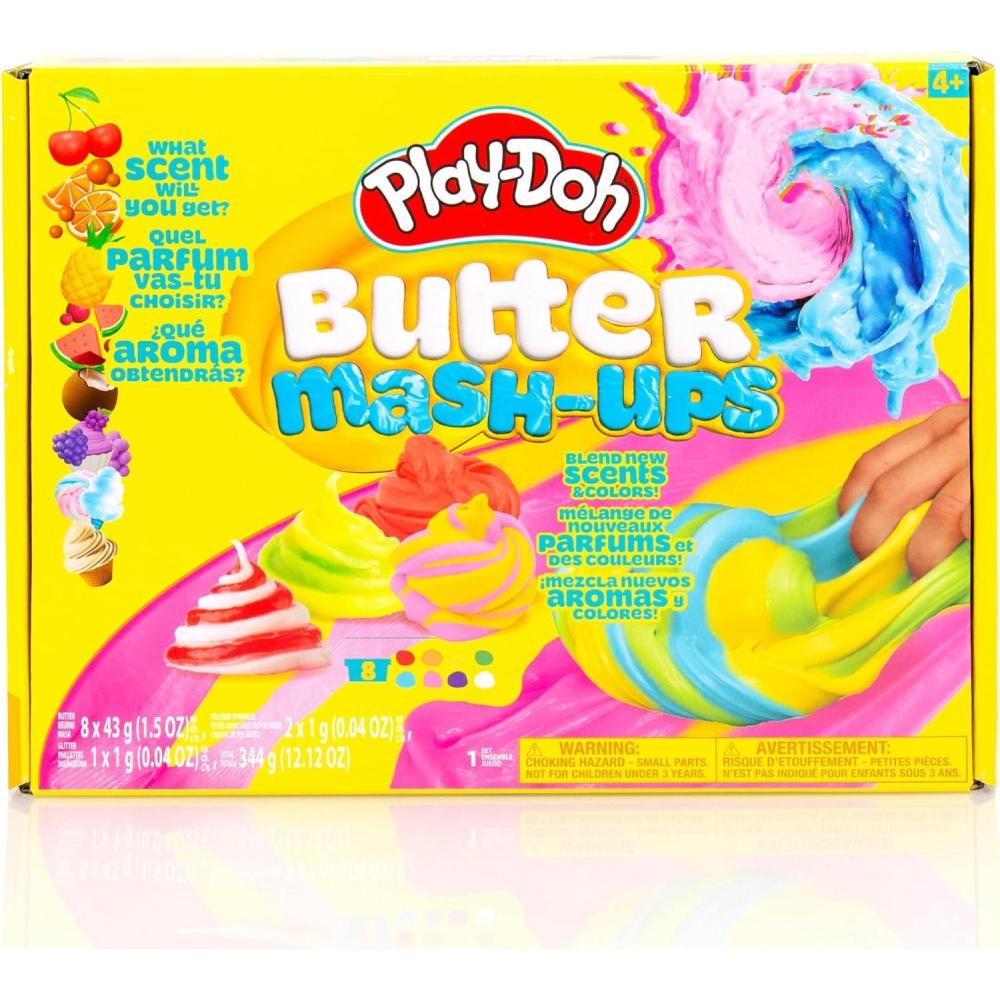 imagePlayDoh Super Stretch 12Pack Playdoh Variety Kit Kids Gifts Popular Toys Party Favors for Ages 812 Bulk Compound Packs8 Pack Butter Scented