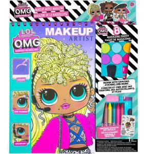 Horizon Group USA LOL OMG Make-Up Artist Magazine DIY Craft Kit, Design with Crayons, Stickers & More.Create Fashionable Looks Using Over 130 Stencil Designs & 200 Stickers