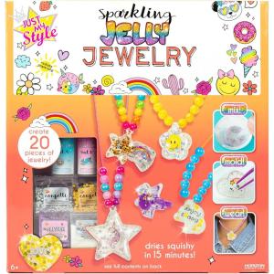 Just My Style Sparkling Squishy Maker – Create 25 Pieces of Jelly Jewelry, Fun Weekend or Sleepover Activity, Great Bead Kit for Kids Ages 6-9