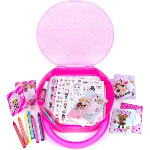 L.O.L. Surprise! Creativity Case by Horizon Group USA,Create, Play & Store,DIY Activity Case Including Paper Dolls,Coloring Pages,Makers,Crayons,Glitter Glue,Scratch Art,Stickers & More.Hot Pink(Surprise Creativity Case Pink)