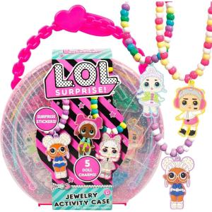 L.O.L. Surprise! Jewelry Activity Case, Create Custom Jewelry with 100+ Beads & Charms, DIY Kit for Kids Ages 6+(Jewelry Activity Case)